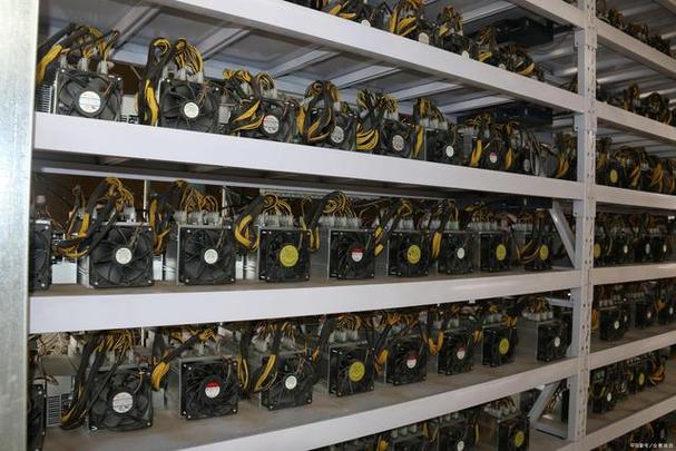A modern mining farm filled with Bitcoin miners